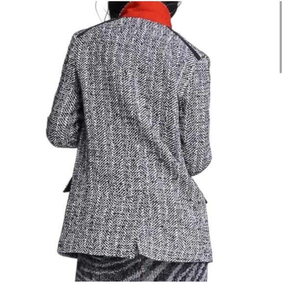 RAG & BONE Ames Linton Herringbone Wool Blend Tweed Blazer Size 6 - Picture 3 of 12